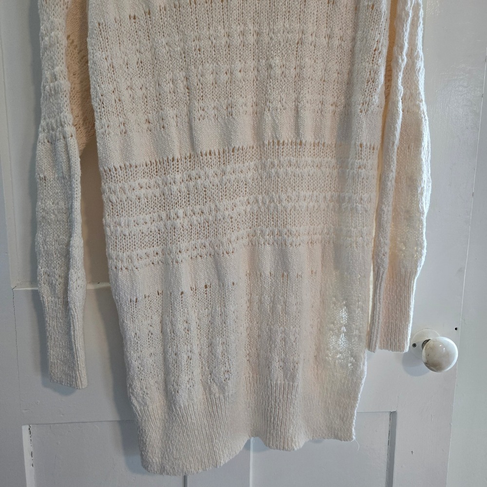 Free People Ivory Hot Tropics Pullover Sweater (S) Ivory Tunic Sweater Oversized - Picture 16 of 16